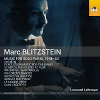 OUTHERE Leonard Lehrman & Helene Williams - Blitzstein: Music For Solo Piano, 1918-63 (CD) (Remastered)