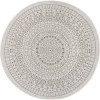 Home Collection Vloerkleed Porto rond in- & outdoor | kunstvezel naturel 140x140 cm vloerkleden | NADUVI
