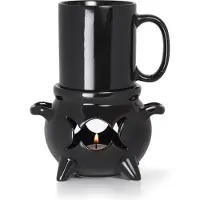 Alchemy England - Gothic Kop - Mok met mokwarmer Heksenketel - zwart | Maat Standard