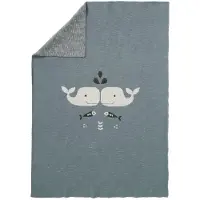 Fresk - Gebreide deken - Whale Blue / 80x100cm