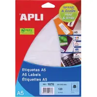 APLI witte etiketten Print & Write ft 36 x 82 mm (b x h), 120 stuks, 8 per blad (1876) - 3 stuks