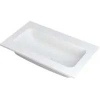 Ink Faktor Meubelwastafel 80x45cm Polystone - Centraal - Zonder Kraangat - Mat Wit - 8718835041670 - Rechthoekig - Wastafels, Meubelwastafels