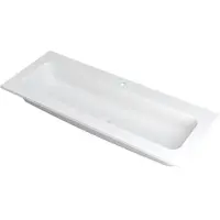 Ink Faktor Meubelwastafel 120x45cm Polystone - Centraal - 1 Kraangat - Mat Wit - 8718835041878 - Rechthoekig - Wastafels, Meubelwastafels