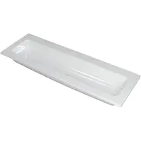 Ink Faktor Meubelwastafel 140x45cm Polystone - Centraal - Zonder Kraangat - Glans Wit - 8718835041984 - Rechthoekig - Wastafels, Meubelwastafels