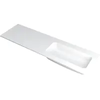 Ink Faktor Meubelwastafel 160x45cm Polystone - Rechts - Zonder Kraangat - Mat Wit - 8718835042219 - Rechthoekig - Wastafels, Meubelwastafels