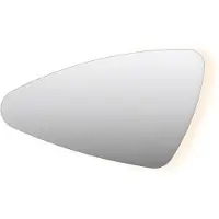 Ink SP23 Spiegel Organisch In Kader 120x70cm Indirecte LED - Links - Mat Wit - Glas - Organisch - Spiegels, Badkamerspiegels - 8718835135126