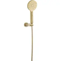 Ben badset met ronde handdouche (3 straalsoorten) geborsteld messing pvd