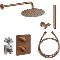 Ben Lavion 250 inbouw regendoucheset Ø25cm geborsteld koper pvd