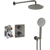Ben Lavion 250 inbouw regendoucheset met 4 straalsoorten Ø25cm gunmetal pvd