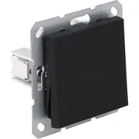 Q-Link Schakelaar | | S-Line (Inbouw, Kruis, Zwart)