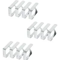 Merkloos 3x Roestvrij stalen tafelkleed klemmen 4 stuks - tafelkleedklemmen