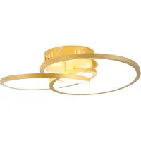QAZQA Plafondlamp goud 45 cm incl. LED 3 staps dimbaar - Rowin