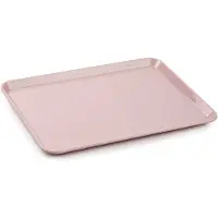Forte Plastics Plasticforte dienblad/serveerblad - Kunststof - 35 x 24 cm - oud roze - kopjes en glazen tray - Dienbladen