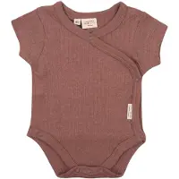 Little Indians Rib Romper Korte Mouw Burlwood 0-1 Mnd