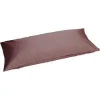 Yumeko Kussensloop Katoensatijn 40x80 Bruin - Eco, Bio & Fairtrade