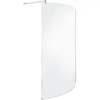 Allibert Inloopdouche Allibert Walk-In Wings Gebogen 140x210cm 8mm Antikalk