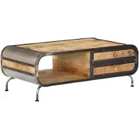 vidaXL Salontafel 100x50x35 cm massief mangohout