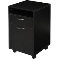 HOMCOM -Aktenschrank-Spanplatte, MDF-40L x 35B x 60H cm-Schwarz