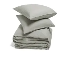 Yumeko Dekbedovertrek set Gewassen Linnen 240x220 Groen - Eco, Bio & Fairtrade