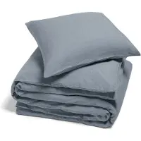 Yumeko Dekbedovertrek set Gewassen Linnen 140x220 Blauw - Eco, Bio & Fairtrade