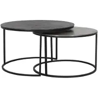 Light & Living salontafel talca set van 2 75x75x45cm -