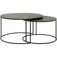 Light & Living salontafel rengo Ø76x41cm - set van 2