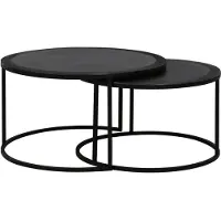 Light & Living salontafel talca set van 2 75x75x45cm -
