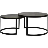 Light & Living salontafel trelo set van 2 76x76x46cm -