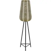 Light & Living Vloerlamp driepoot Ø37x147 cm ADETA goud+mat zwart