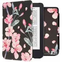 IMoshion Design Slim Hard Case Bookcase voor de Kobo Clara 2E / Tolino Shine 4 - Blossom Watercolor Black