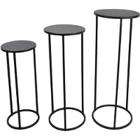 Loft42 Set Plantentafels – Zwart – Metaal
