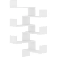 vidaXL Hoekwandschappen 2 st 40x40x50 cm bewerkt hout wit