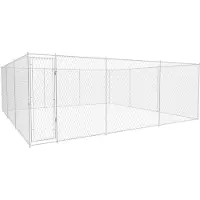 vidaXL Hondenkennel voor buiten 570x570x185 cm gegalvaniseerd staal