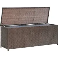 vidaXL Tuinbox 120x50x60 cm poly rattan bruin