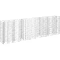 vidaXL Gabionen verhoogde plantenbak, verzinkt staal, 270 x 30 x 90 cm