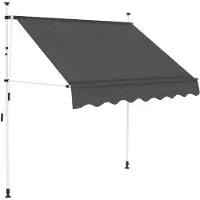 vidaXL Luifel handmatig uittrekbaar 150 cm antraciet