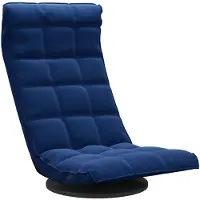 vidaXL Vloerstoel draaibaar fluweel blauw