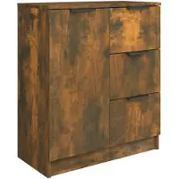 vidaXL Dressoir 60x30x70 cm bewerkt hout gerookt eikenkleurig