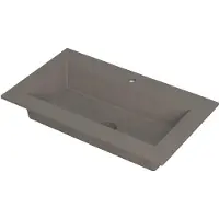 Ink Kraft Meubelwastafel 80x45cm Quartz - 1 Kraangat - Beton - 8718835097783 - Rechthoekig - Wastafels, Meubelwastafels