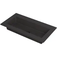 Ink Kraft Meubelwastafel 90x45cm Quartz - Zonder Kraangat - Zwart - 8718835097844 - Rechthoekig - Wastafels, Meubelwastafels