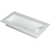 Ink Kraft Meubelwastafel 90x45cm Polystone - Zonder Kraangat - Glans Wit - 8718835097813 - Rechthoekig - Wastafels, Meubelwastafels