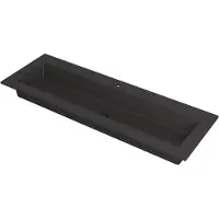 Ink Kraft Meubelwastafel 140x45cm - 1 Kraangat - Quartz Zwart - Rechthoekig - Wastafels - Meubelwastafels - 8718835037253
