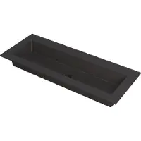 Ink Kraft Meubelwastafel 120x45cm Quartz - Zonder Kraangat - Zwart - 8718835021658 - Rechthoekig - Wastafels, Meubelwastafels