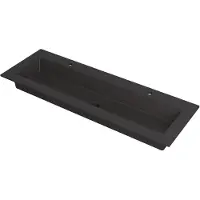 Ink Kraft Meubelwastafel 140x45cm Quartz - 2 Kraangaten - Zwart - 8718835037215 - Rechthoekig - Wastafels, Meubelwastafels