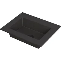 Ink Kraft Meubelwastafel 60x45cm Quartz - Zonder Kraangat - Zwart - 8718835097622 - Rechthoekig - Wastafels, Meubelwastafels