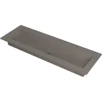 Ink Kraft Meubelwastafel 140x45cm Quartz - Zonder Kraangaten - Beton - 8718835023850 - Rechthoekig - Wastafels, Meubelwastafels