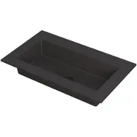 Ink Kraft Meubelwastafel 80x45cm Quartz - Zonder Kraangat - Zwart - 8718835097745 - Rechthoekig - Wastafels, Meubelwastafels