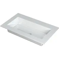Ink Kraft Meubelwastafel 80x45cm Polystone - Zonder Kraangat - Glans Wit - 8718835097714 - Rechthoekig - Wastafels, Meubelwastafels