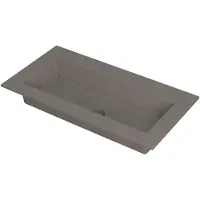 Ink Kraft Meubelwastafel 90x45cm Quartz - Zonder Kraangaten - Beton - 8718835097837 - Rechthoekig - Wastafels, Meubelwastafels