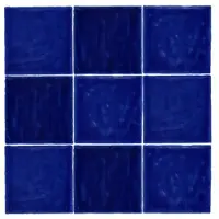 Terre d'Azur Maroc wandtegel 11.5x11.5cm donkerblauw - 30 stuks per doos